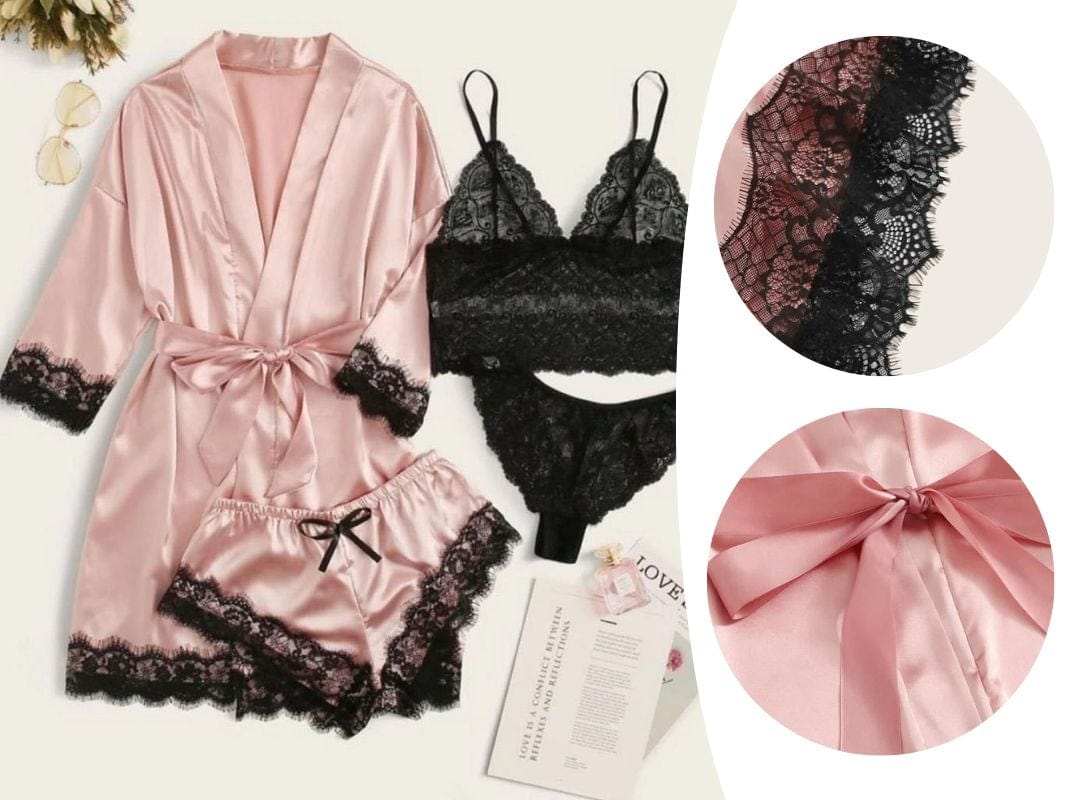 Africa online store Tenue de nuit 4 pièces👙 🌷Séduction, douceur et confort garantis Tenue de nuit 4 pièces👙 🌷Séduction, douceur et confort garantis