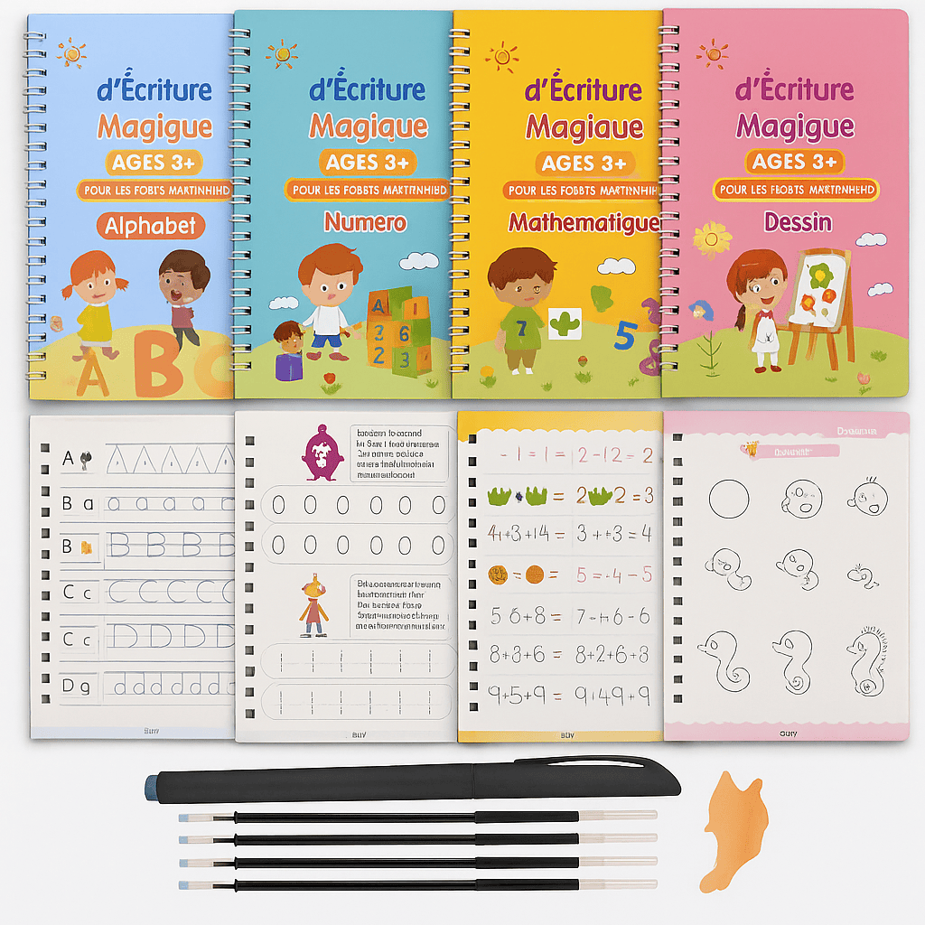 Africa online store 4 Cahiers Magiques 3D Réutilisables📚 + 5 Stylos , L'ultime ultime d'apprentissage pour vos enfants 4 Cahiers Magiques 3D Réutilisables📚 + 5 Stylos , L'ultime ultime d'apprentissage pour vos enfants