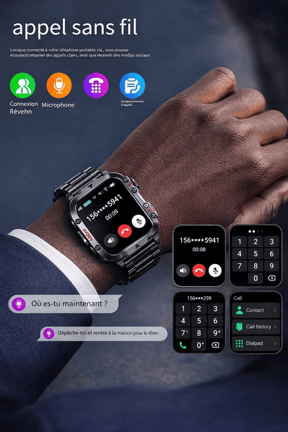TITAN Montre Connectée TITAN SMART PRO – Montre Connectée Sport & Élégance TITAN SMART PRO – Montre Connectée Sport Résistante | Appels Bluetooth