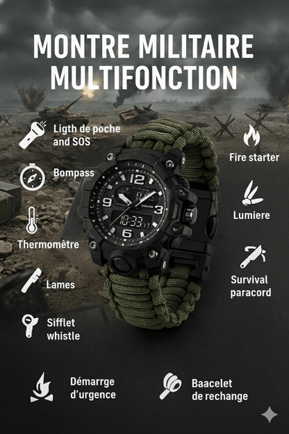 Africa online store 💥Montre militaire multifonction 👨‍✈️—Respect et Elegance !💪 💥Montre militaire multifonction 👨‍✈️—Respect et Elegance !💪