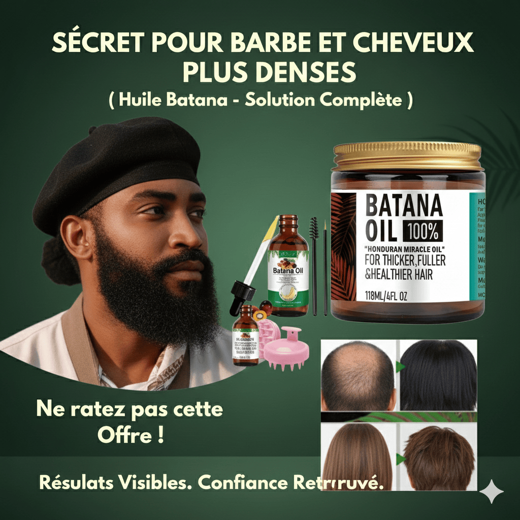 Africa online store 🧔‍♂️🔥 Kit Batana Homme – Anti-Calvitie & Boosteur de Barbe 🧔‍♂️🔥 Kit Batana Homme – Anti-Calvitie & Boosteur de Barbe