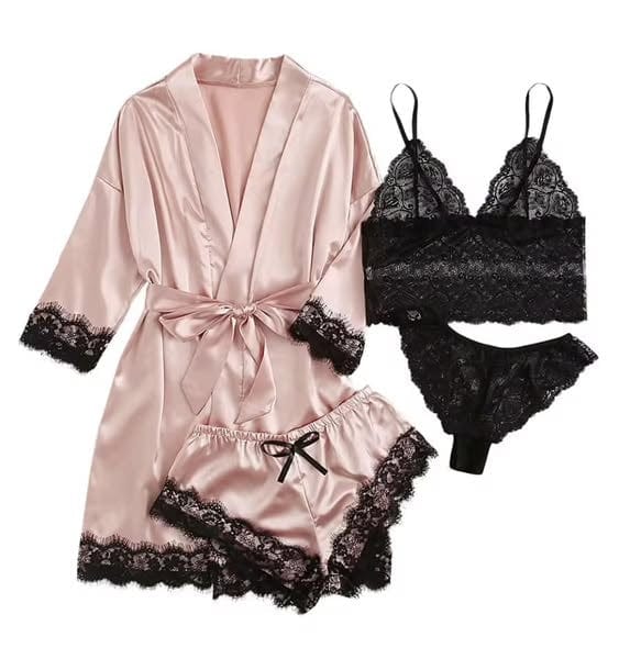 Africa online store Tenue de nuit 4 pièces👙 🌷Séduction, douceur et confort garantis Tenue de nuit 4 pièces👙 🌷Séduction, douceur et confort garantis