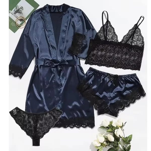 Africa online store Tenue de nuit 4 pièces👙 🌷Séduction, douceur et confort garantis Tenue de nuit 4 pièces👙 🌷Séduction, douceur et confort garantis