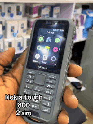 Africa online store 📱 Téléphone Incassable Nokia 800 avec 4G, 2Sim, Bluetooth et Batterie Ultra Puissante🛠️ 📱 Téléphone Incassable Nokia 800 avec 4G, 2Sim, Bluetooth et Batterie Ultra Puissante🛠️