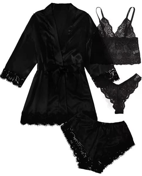 Africa online store Tenue de nuit 4 pièces👙 🌷Séduction, douceur et confort garantis Tenue de nuit 4 pièces👙 🌷Séduction, douceur et confort garantis